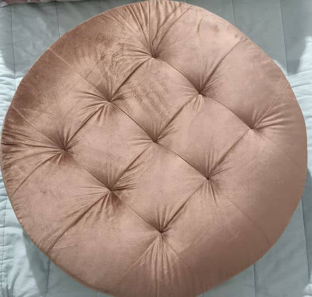 1 Piec-Velvet Round Shape Floor Cushion 0