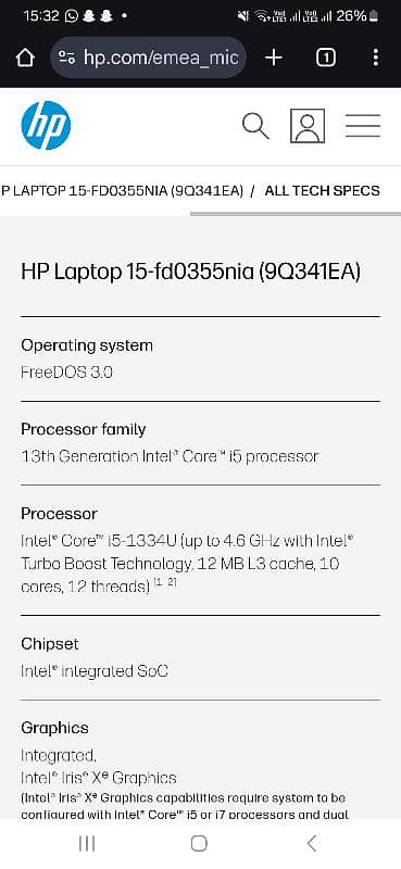 New Laptop - HP - fd0335nia, 13th Gen, i5 8