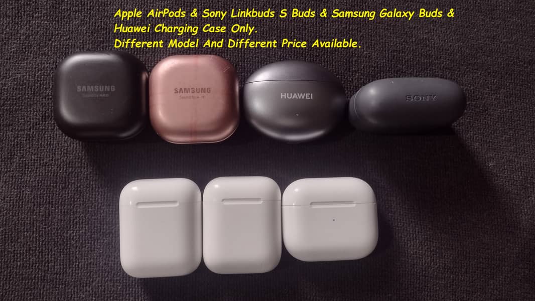 samsung galaxy buds & apple airpods & sony charging case available 16