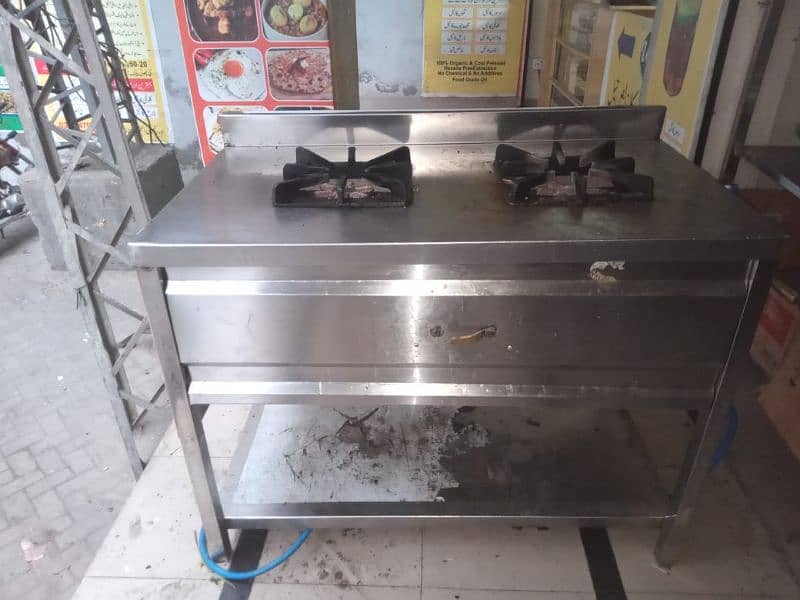 Commercial Gas Stover with 2 Burners (Steel) 2