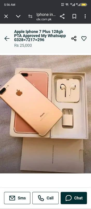 Apple iphone 7 plus 128gb PTA approved My whatsapp 0328=7217=296 0