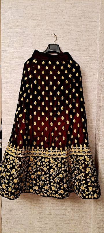 Velvet Lehnga Choli with net dupatta 1