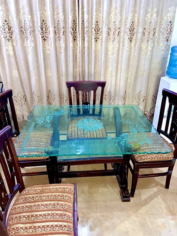 four seater wooden dining table 1