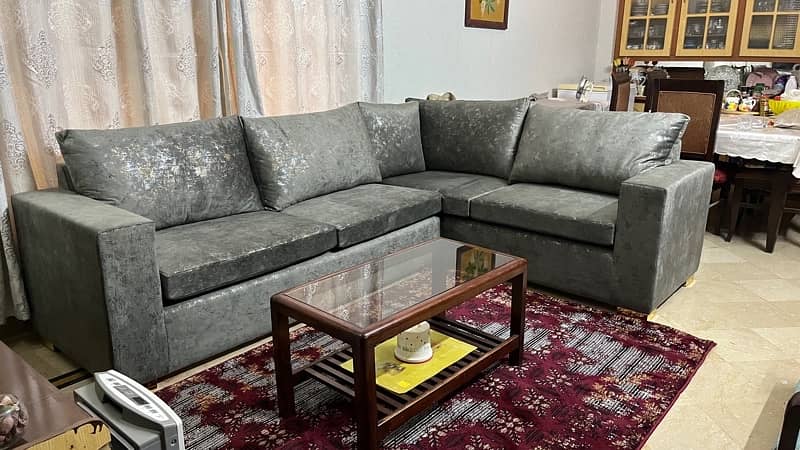 Brand New L Shaped Grey Sofa 1