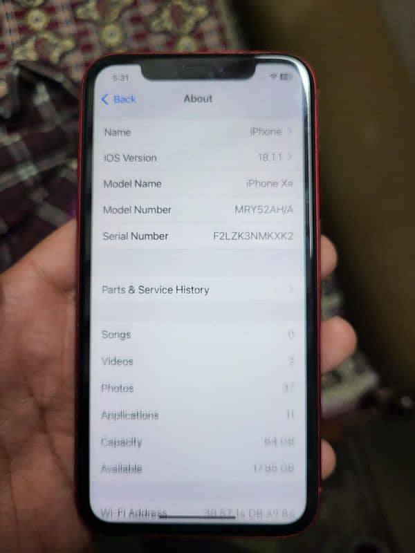 iphone Xr 64GB Non pta used 10/10 7