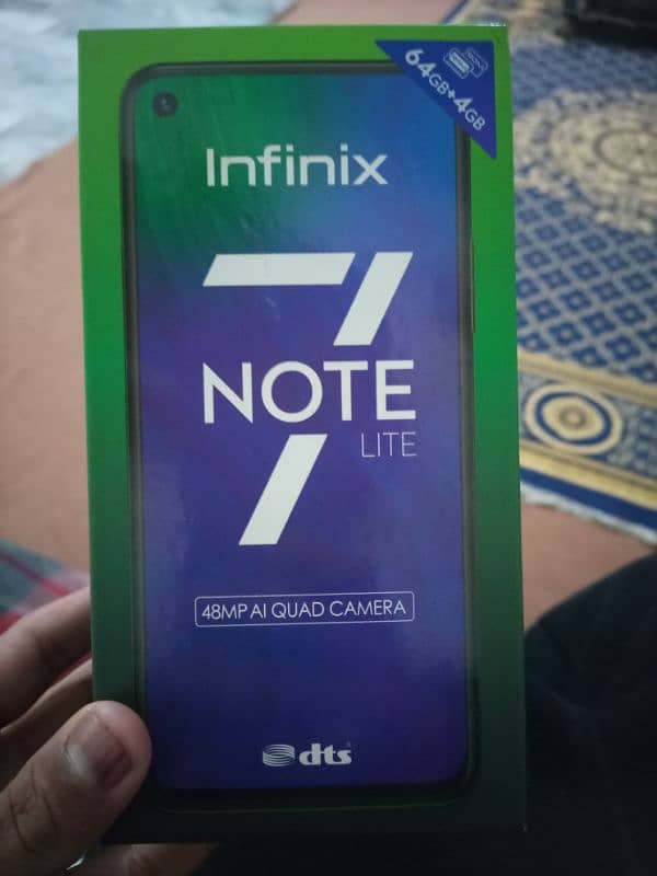 Infinix note 7 lite 4 64 with box for selling 9