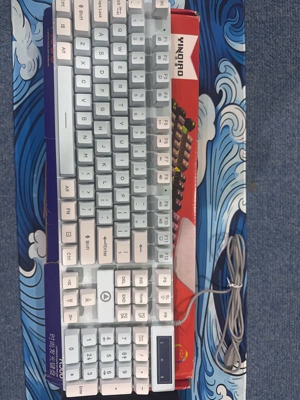 yindiao gaming/mechanical keyboard with gaming mouse and a mouse pad 1