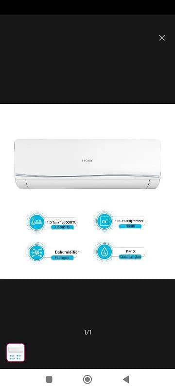 Haier Split A/c 1.5 Ton Inverter 18HFC H&C 0