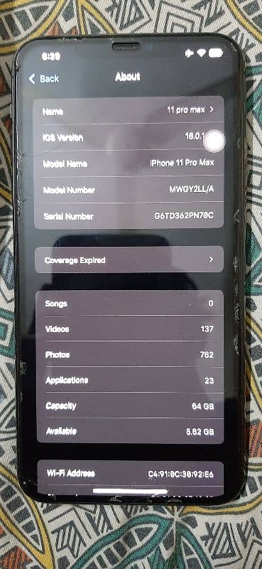 iphone 11 pro max 64gb jv 84BH 6