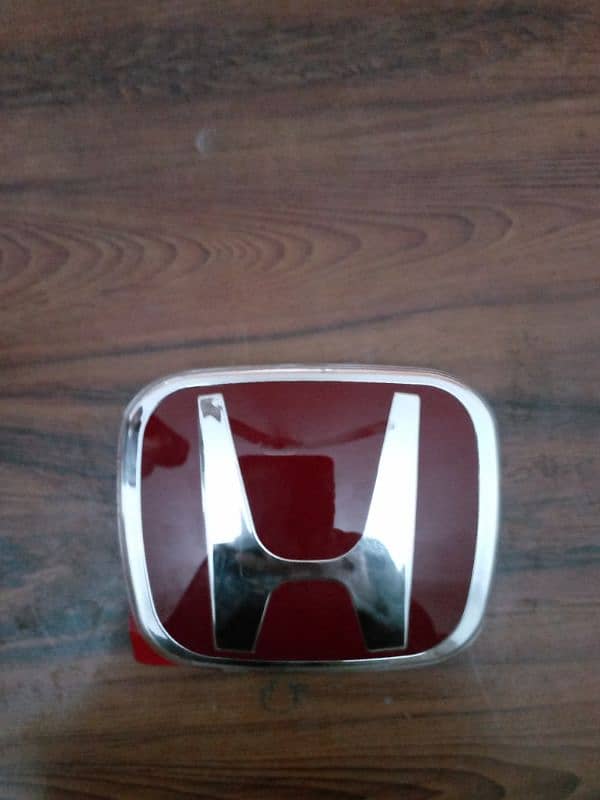 Original Red Front Emblem for Honda - Genuine OEM Accessory 1