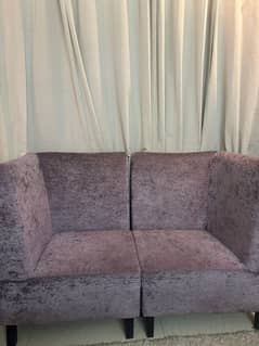 W single seater Sofas - Purple Velvet