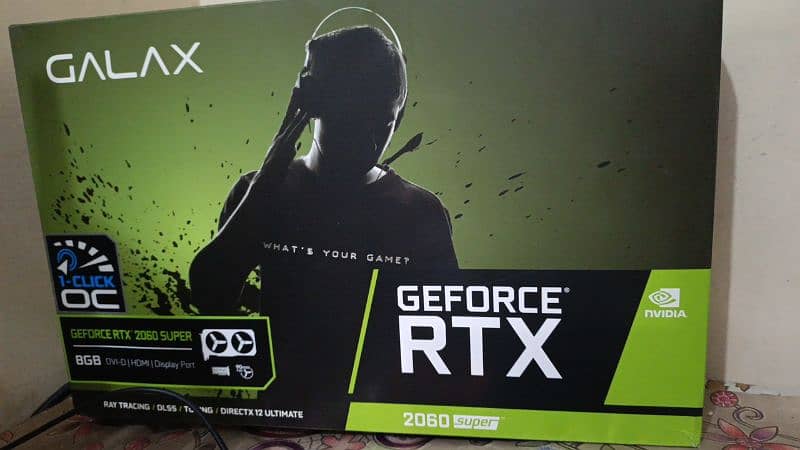 galax rtx 2060super with box new 1 month used only 0