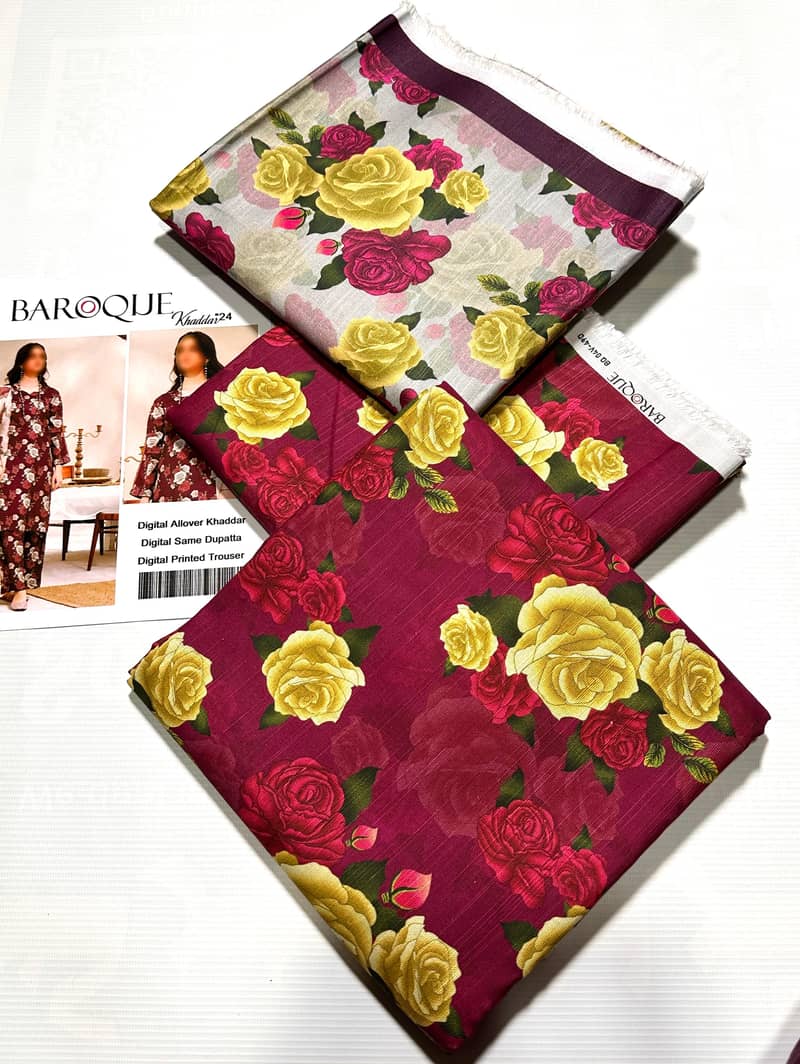  CLEARANCE SALE Baroque Khaddar 3 PC 2