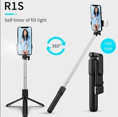 Versatile Portable Selfie Stick with Bluetooth Remote !