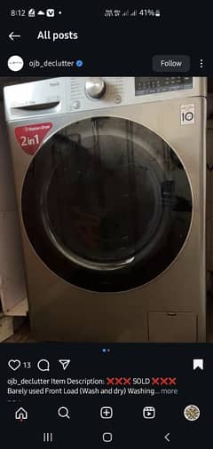 lg front load washing machine 9kg