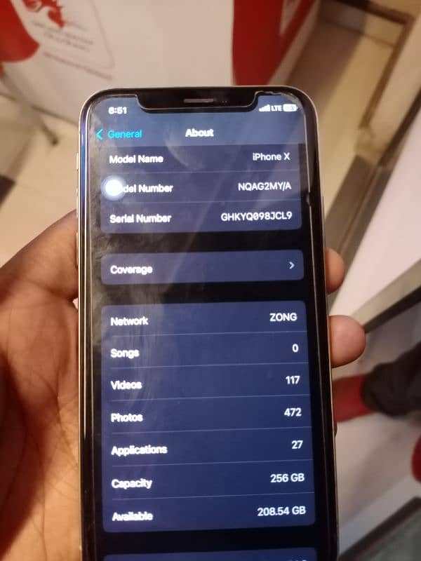 iphone x 256gb factory 10/8.5 8