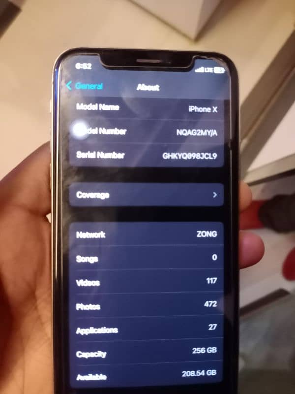 iphone x 256gb factory 10/8.5 9