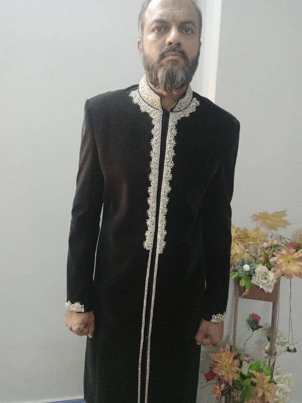 velvet sherwani 3