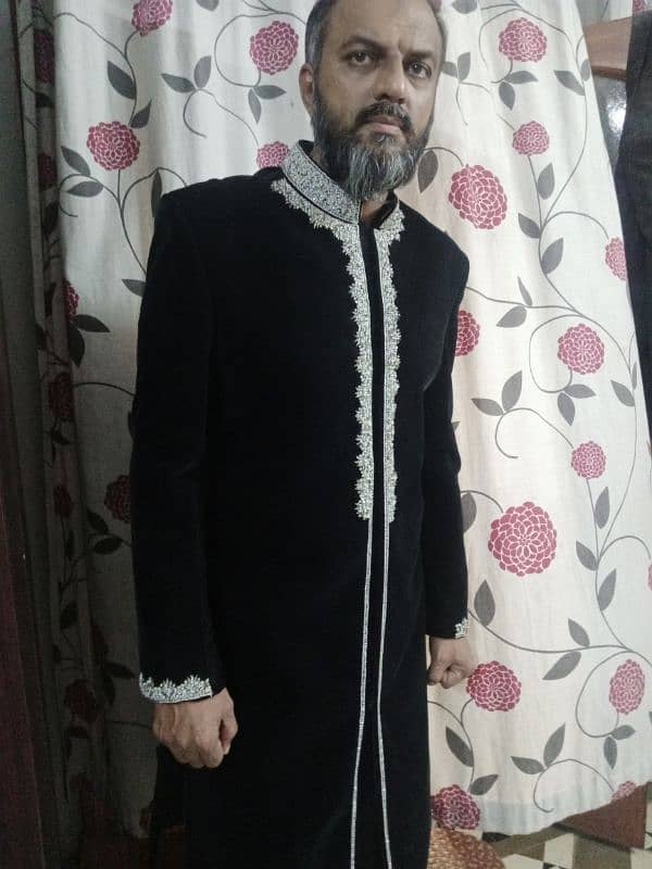 velvet sherwani 5