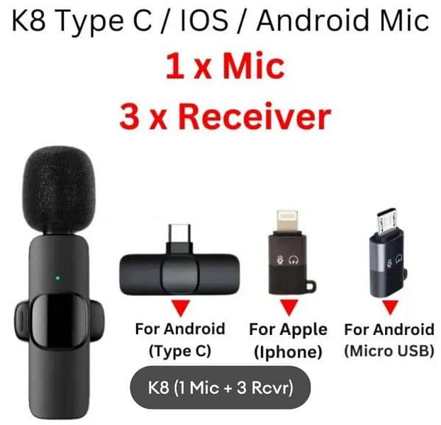 wireless 3 in 1 noise reduction microphone 3