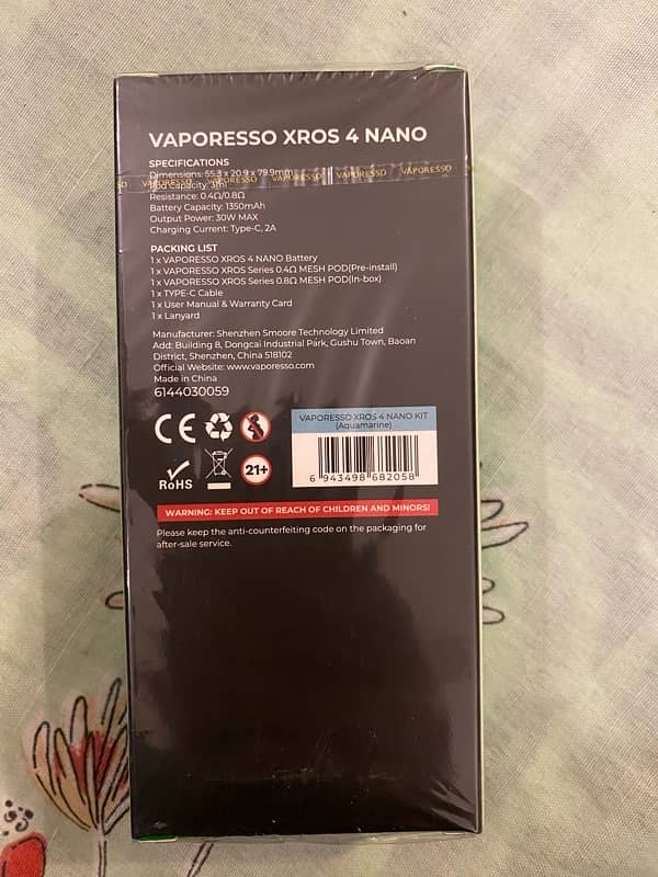 Vaporesso xros 4 nano digital 2