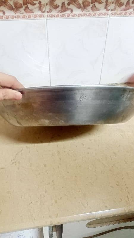 pure original stainless steel heavy big channa or big thaal 9