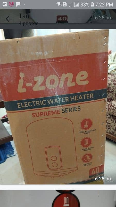 i zone Electric water heater Supreme series 40 liters 1