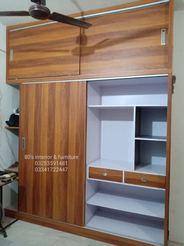 almari, wardrobe, upper cabinet style storage cupboard,sliding armorie 5