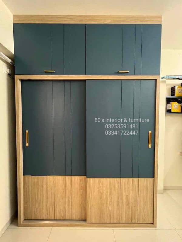 almari, wardrobe, upper cabinet style storage cupboard,sliding armorie 8