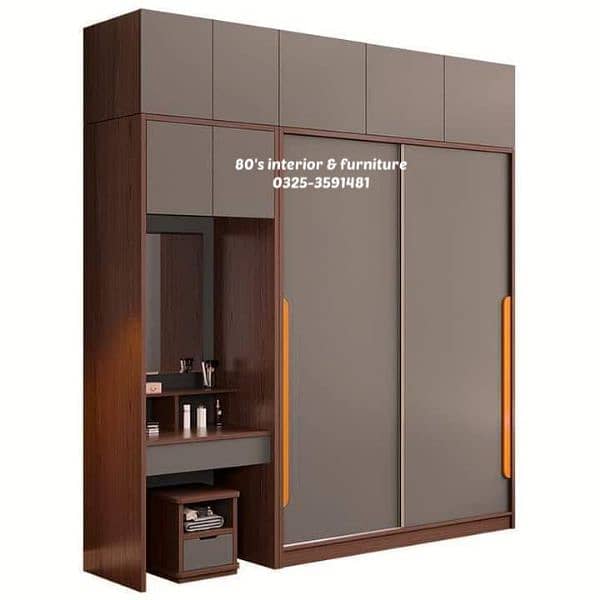 almari, wardrobe, upper cabinet style storage cupboard,sliding armorie 15