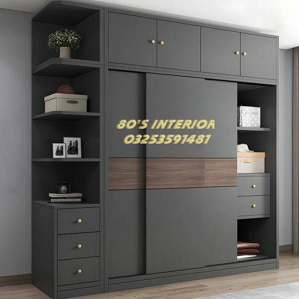 almari, wardrobe, upper cabinet style storage cupboard,sliding armorie 18