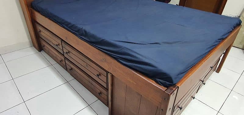 wooden bed with drawers 5