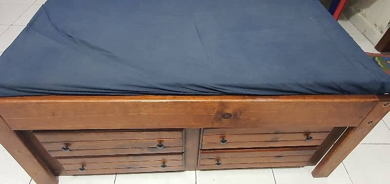 wooden bed with drawers 7