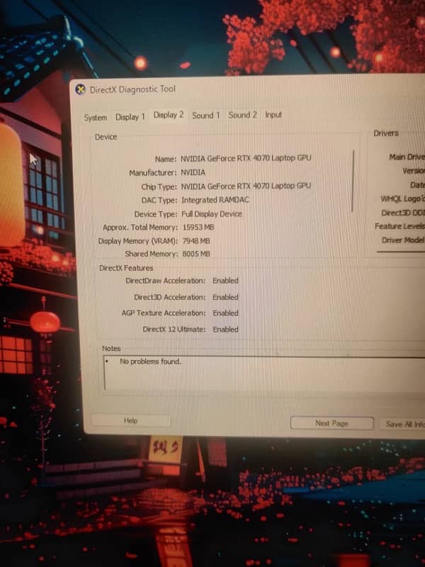 Gaming Laptop Asus Tuf F17 i7 12th RTX 4070 5