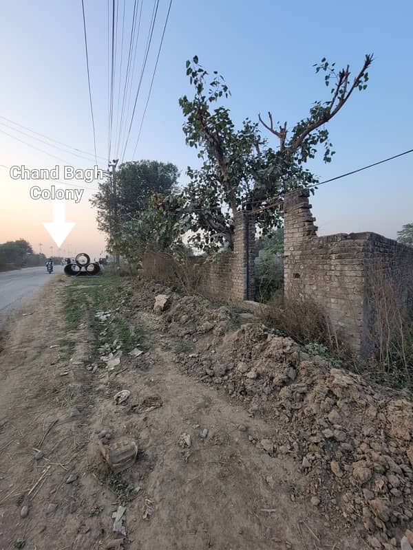 5 Marla plot on Main Road near Chand Bagh Colony 2