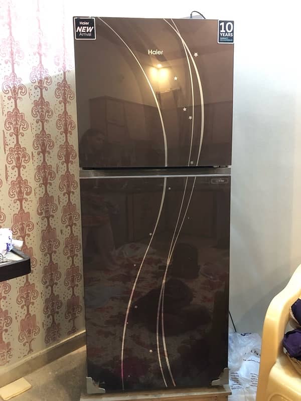 Haier HRF glass door fridge 1