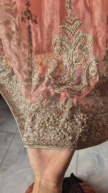 Bridal wear Maxi with heavy fancy work . Only 2 times used 9