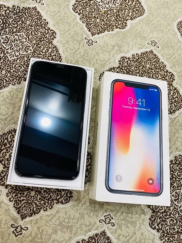 iphone x 256 gb pta approved FU with box all ok 1