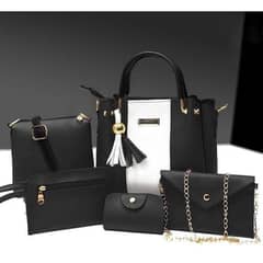 style woman’s PU leather Handbags sets -5 Pcs