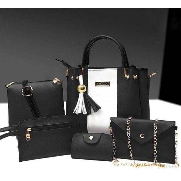 style woman’s PU leather Handbags sets -5 Pcs 0