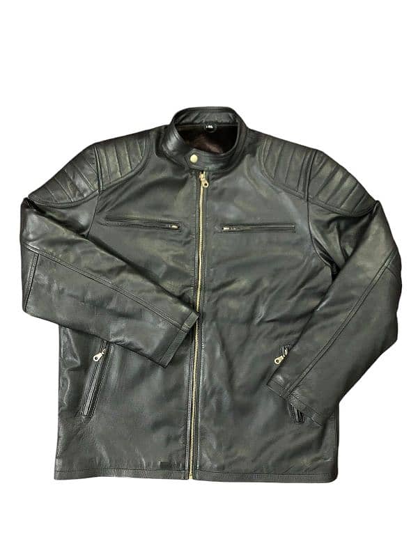 Export Quality Aniline Cow Leather Jacket with Cat Fur Inside 0