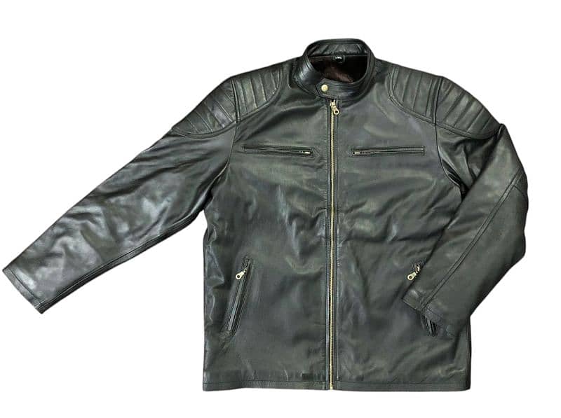 Export Quality Aniline Cow Leather Jacket with Cat Fur Inside 1