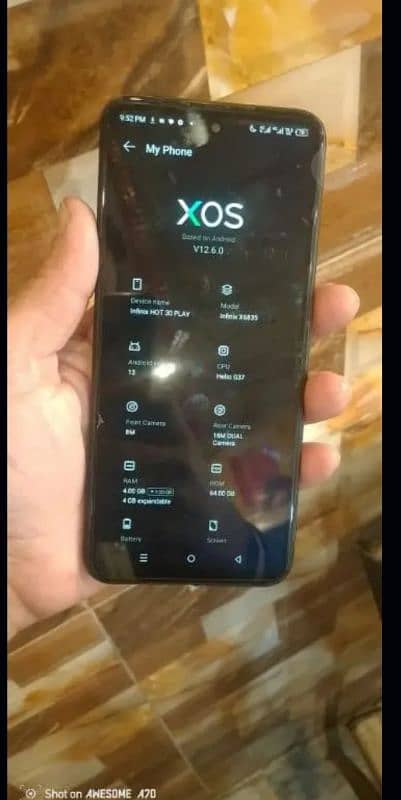 infinix hot 30i 4+4 8gb & 64gb 0333/5960324 4