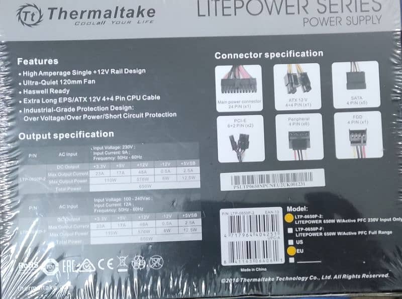 brand new thermal take 650watt power supply 1