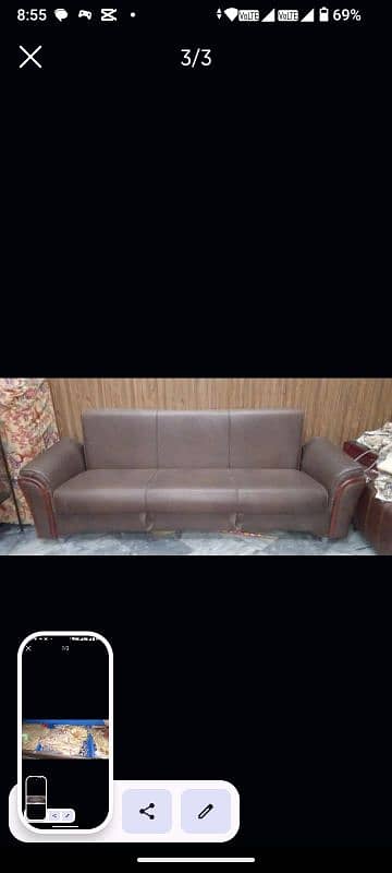 sofa cum bad  good condition 0