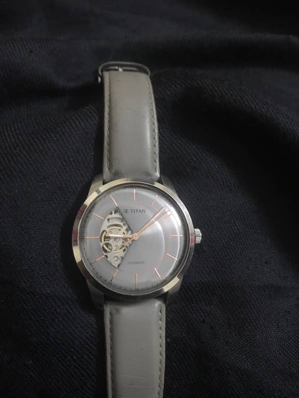 titan automatic watch grey dial 0