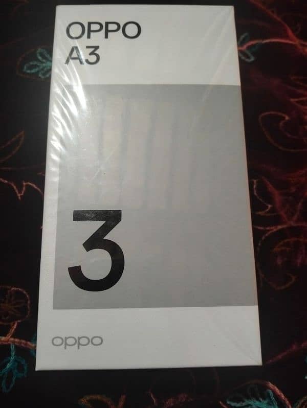 Oppo A3 6+128 Just box opened  box available + all accessories 2