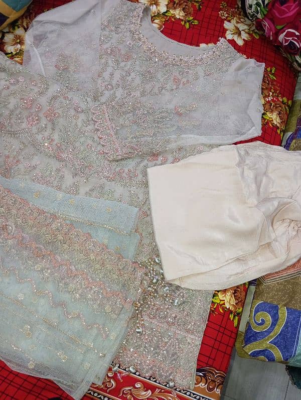 kameez net ki or shalwar organza 0