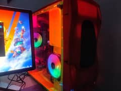 Gaming PC Case , Casing RGB Lights Remote Control + 2 RGB Fans Free