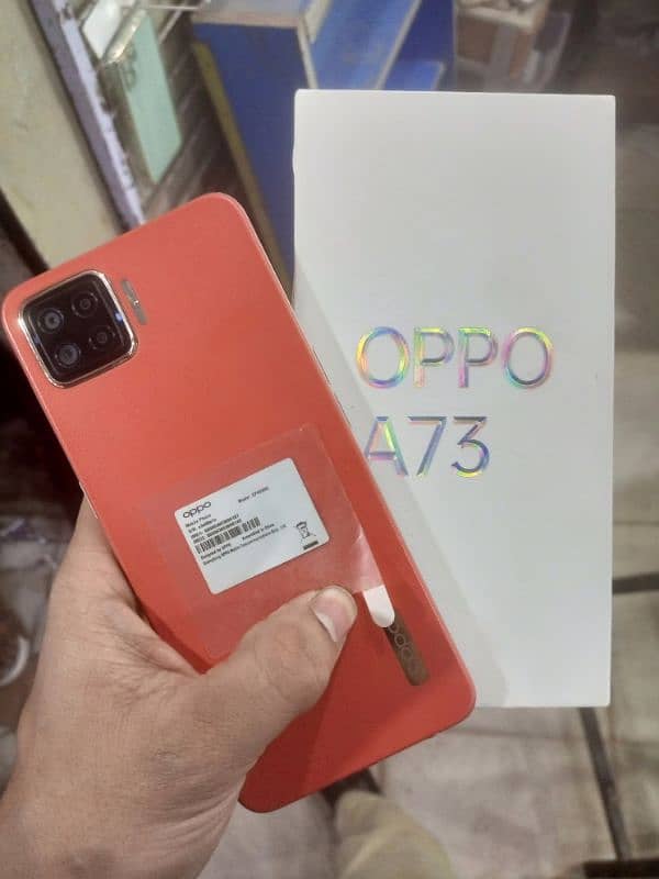 Oppo A73 New condition 4GB 64GB seald 100% Complet saman PTA approvd 1